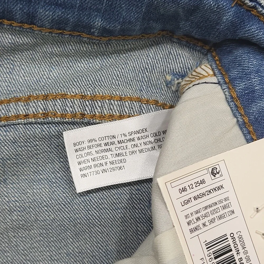 Boys' Stretch Bootcut Denim Jeans - Cat & Jack Blue Light Wash Size 12 Husky